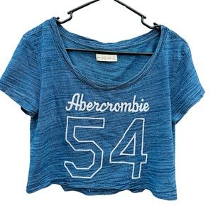 ABERCROMBIE & FITCH 54 Crop Top Embroidered with Silver Metallic Accents Women’s
